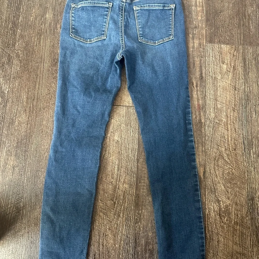Preloved Old Navy Women's Distressed Skinny Jeans - Blue